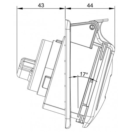 Prise tétrapolaire 16A 3P+N+T - 5 broches - Encastrable sur coffret - Étanche IP44 - IDE