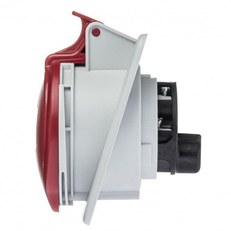 Prise tétrapolaire 16A 3P+N+T - 5 broches - Encastrable sur coffret - Étanche IP44 - IDE