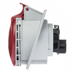 Prise triphasé 32A 3P+T - 4 broches - Encastrable sur coffret - Étanche IP44 - IDE