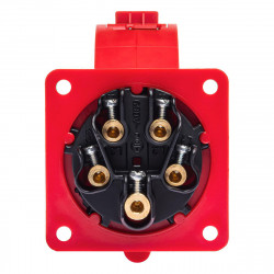 Prise femelle droite tétrapolaire 32A 3P+N+T 380V - 5 broches - Étanche IP44 - IDE