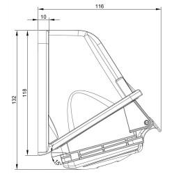 Socle de prise 32A 3P+T en saillie - Étanche IP44 - IDE