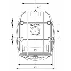 Socle de prise 32A 3P+T en saillie - Étanche IP44 - IDE