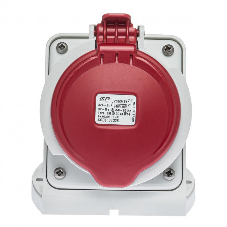 Socle de prise 32A 3P+N+T en saillie - Étanche IP44 - IDE