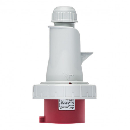 Fiche mobile male triphasé 32A 3P+T 380V - 4 broches - Étanche IP67 - IDE