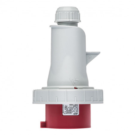 Fiche mobile male tétrapolaire 32A 3P+N+T 380V - 5 broches - Étanche IP67 - IDE