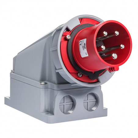 Socle male 63A tétrapolaire 380V - 3P+N+T - Étanche IP67 - IDE