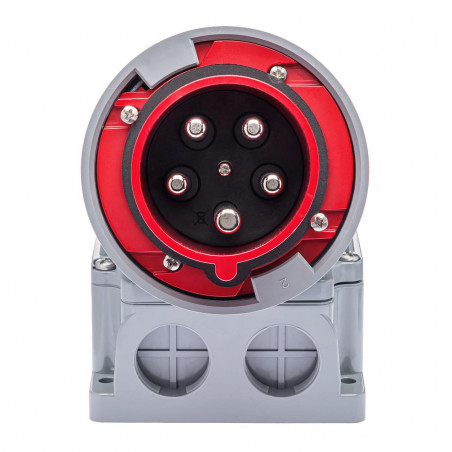 Socle male 63A tétrapolaire 380V - 3P+N+T - Étanche IP67 - IDE