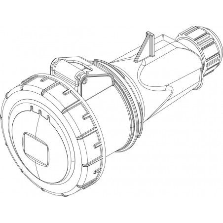 Fiche femelle triphasé 32A 3P+T 380V - 4 broches - Étanche IP67 - IDE
