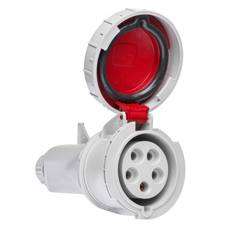 Fiche femelle tétrapolaire 32A 3P+N+T 380V - 5 broches - Étanche IP67 - IDE