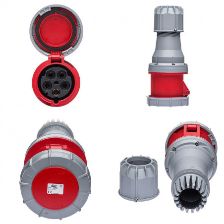 Fiche femelle tétrapolaire 125A 3P+N+T - Étanche IP67 - IDE
