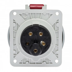 Prise tétrapolaire 16A 3P+N+T - 5 broches - Encastrable sur coffret - Étanche IP67 - IDE