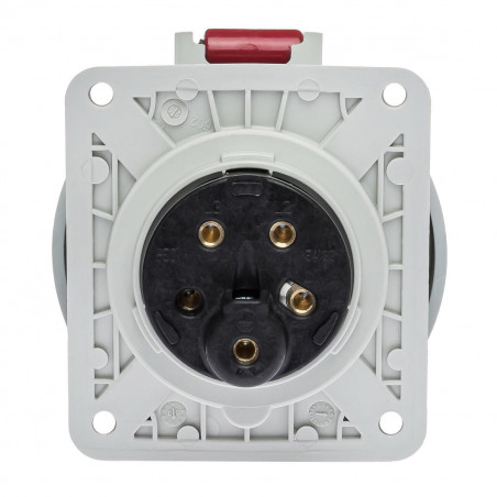 Prise tétrapolaire 16A 3P+N+T - 5 broches - Encastrable sur coffret - Étanche IP67 - IDE