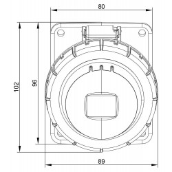 Prise triphasé 32A 3P+T - 4 broches - Encastrable sur coffret - Étanche IP67 - IDE