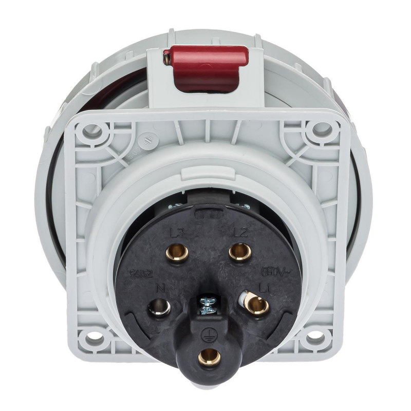Prise Femelle Encastrer T tra 3P N T 32A 380V IP67 IDE 3806 prise-femelle-encastrer-t-tra-3p-n-t-32a-380v-ip67-ide-3806