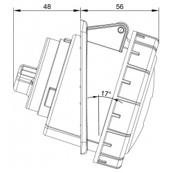 Prise tétrapolaire 32A 3P+N+T - 5 broches - Encastrable sur coffret - Étanche IP67 - IDE