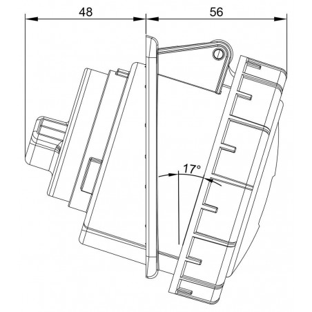 Prise tétrapolaire 32A 3P+N+T - 5 broches - Encastrable sur coffret - Étanche IP67 - IDE