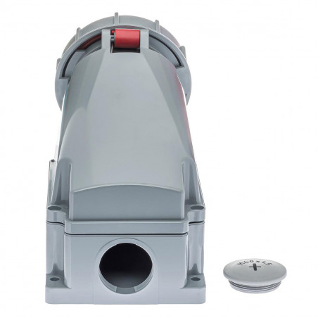 Socle prise murale tétrapolaire 380V - 63A 3P+N+T - Étanche IP67 - IDE
