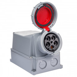 Socle de prise tétrapolaire 125A 3P+N+T - Étanche IP67 - IDE