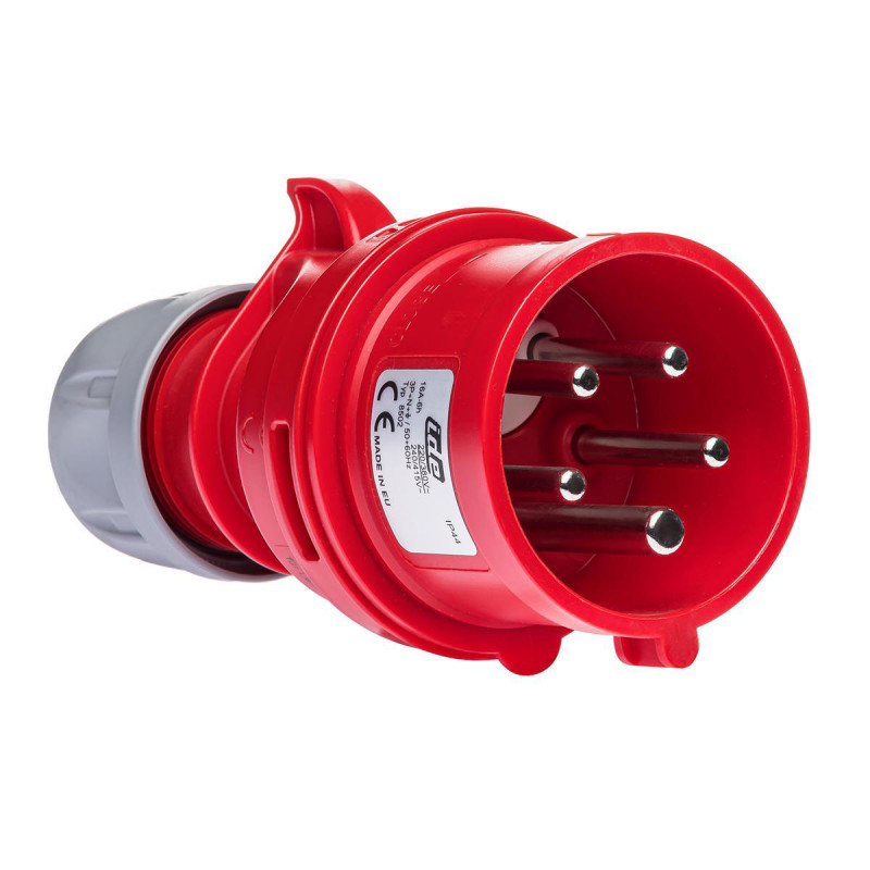 Prise inverseur de phase tétrapolaire 16A 3P+N+T 380V - 5 broches - Étanche IP44 - IDE