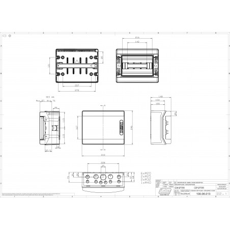 Coffret électrique étanche pour l'extérieur IP65 - 12 modules - HxLxP 246x310x148mm IDE ECOLOGY