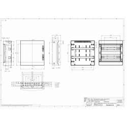 Coffret électrique étanche pour l'extérieur IP65 - 2 rangées de 18 modules - HxLxP 436x418x148mm IDE ECOLOGY