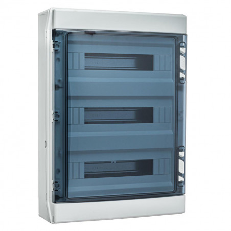 Coffret électrique étanche pour l'extérieur IP65 - 3 rangées de 18 modules - HxLxP 586x418x148mm IDE ECOLOGY