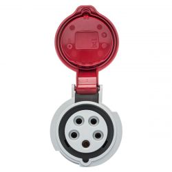 Fiche femelle tétrapolaire 16A 3P+N+T 380V - 5 broches - Étanche IP44 - IDE