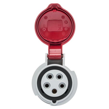 Fiche femelle tétrapolaire 16A 3P+N+T 380V - 5 broches - Étanche IP44 - IDE