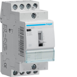 ETC425 Hager Contacteur Jour Nuit triphasé pour heures creuses 4NO - 25A - Bobine 230 Vac - Bornes à vis - 2 modules