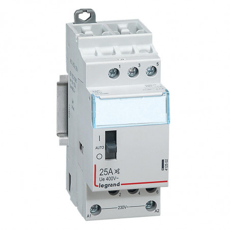 412502 Legrand - Contacteur domestique CX³ silencieux bobine 230V~ - 3P 400V~ - 25A - contact 3NO - 2 modules