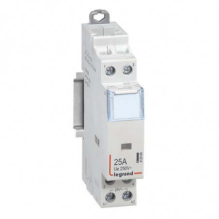 412505 Legrand - Contacteur de puissance CX³ bobine 24V~ - 2P - 25A - contact 2NO - 1 module