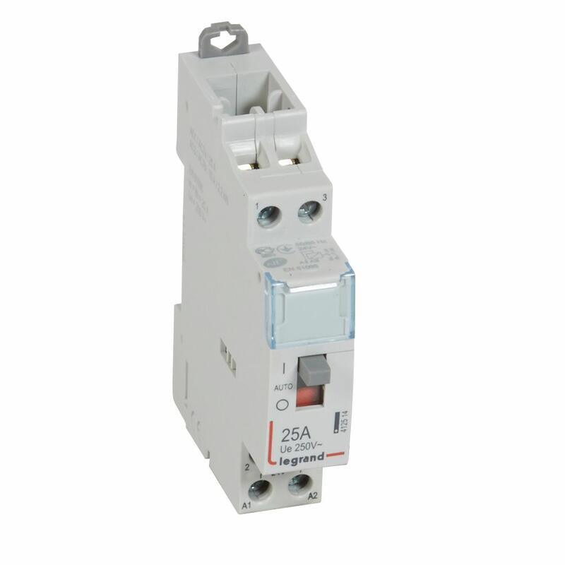 412514 Legrand - Contacteur jour nuit pour cumulus bobine 24Vac - 25A - contact 2NO - 1 module