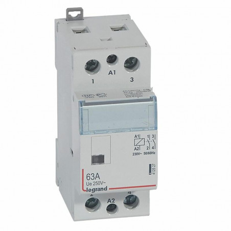 412527 Legrand - Contacteur de puissance CX³ bobine 230V~ - 2P - 63A - contact 2NO - 2 modules
