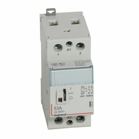 412547 Legrand - Contacteur jour nuit bobine 230V~ - 2P - 63A - contact 2NO - 2 modules