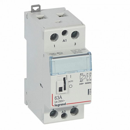 412548 Legrand - Contacteur jour nuit bobine 230V~ - 2P - 63A - contact 2NF - 2 modules