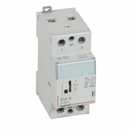 412560 Legrand - Contacteur jour nuit silencieux bobine 230V monophasé - 63A - contact 2NO - 2 modules