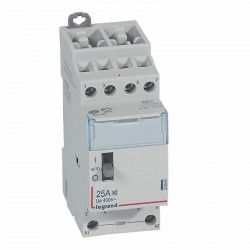 412561 Legrand - Contacteur jour nuit triphasé 4P silencieux bobine 230V - 25A - contact 4NO - 2 modules