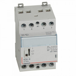 412562 Legrand - Contacteur jour nuit triphasé 4P silencieux bobine 230V - 40A - contact 4NO - 3 modules