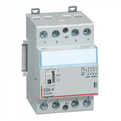 412563 Legrand - Contacteur jour nuit triphasé 4P silencieux bobine 230V - 63A - contact 4NO - 3 modules