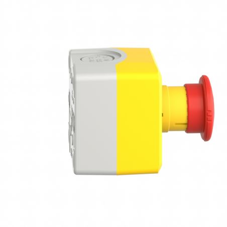XALK178E - Boitier jaune d'arrêt d'urgence Schneider complet avec contacts 1NO+1NF - étanche IP66 - Harmony XAL