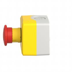 XALK178E - Boitier jaune d'arrêt d'urgence Schneider complet avec contacts 1NO+1NF - étanche IP66 - Harmony XAL