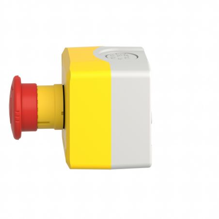 XALK178E - Boitier jaune d'arrêt d'urgence Schneider complet avec contacts 1NO+1NF - étanche IP66 - Harmony XAL