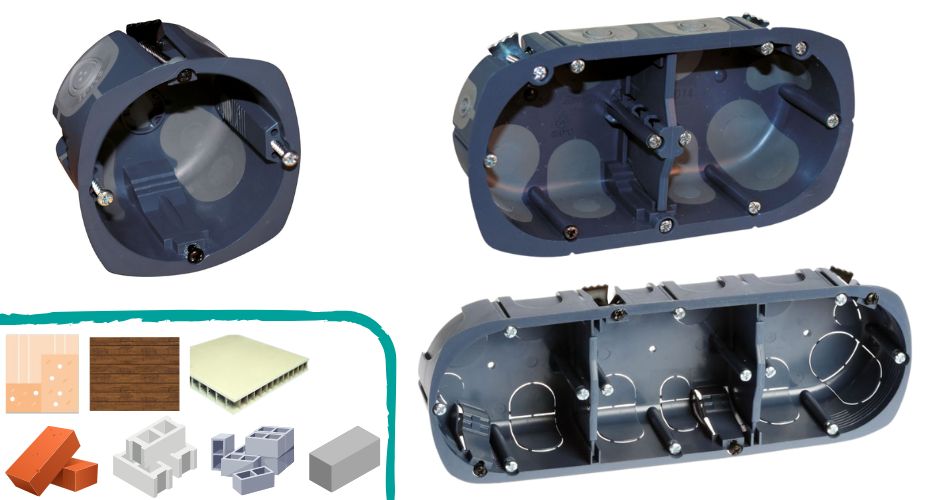 Boite encastrable multi-matériaux