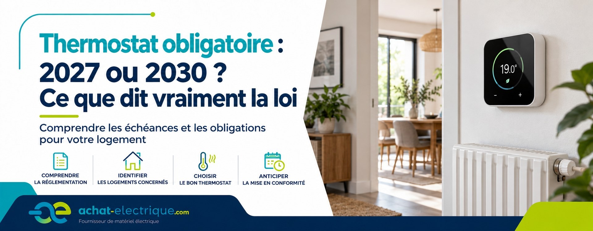Thermostat obligatoire : 2027 ou 2030 ? Ce que dit vraiment la loi