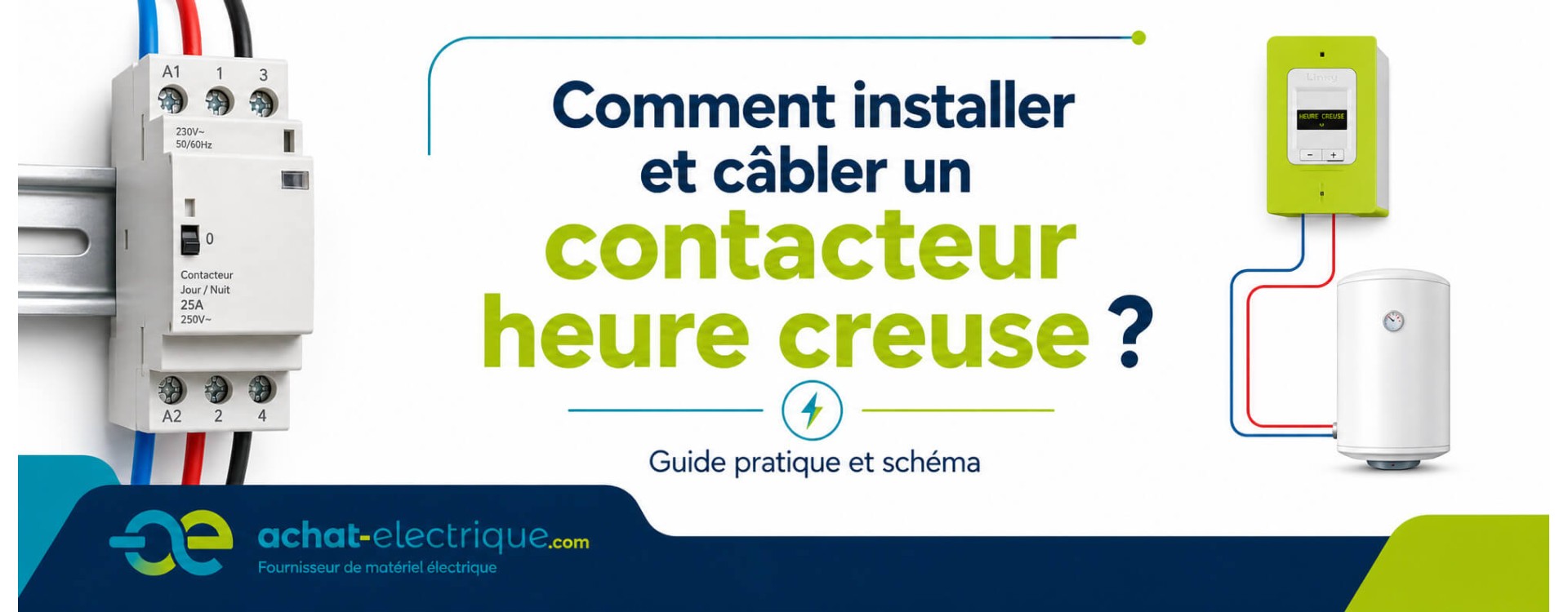 Comment installer et câbler un contacteur heure creuse ?