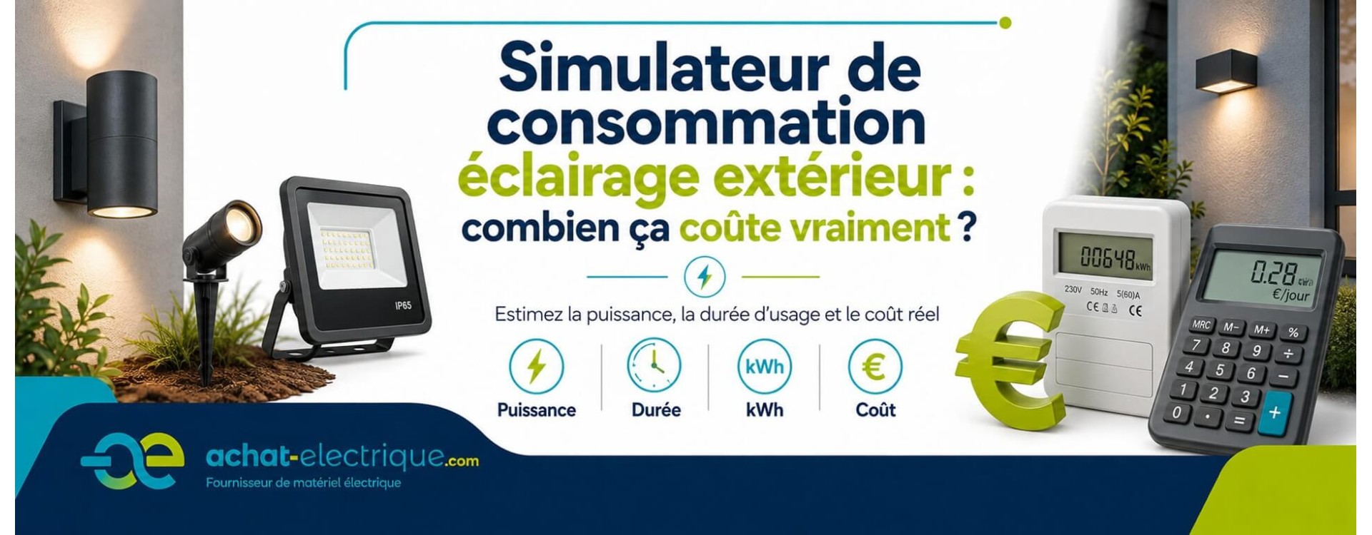 Simulateur de consommation éclairage extérieur : combien ça coûte vraiment ?
