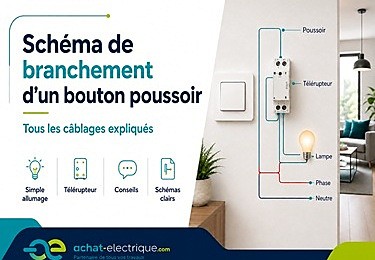 Schéma de branchement d'un bouton poussoir : tous les câblages expliqués